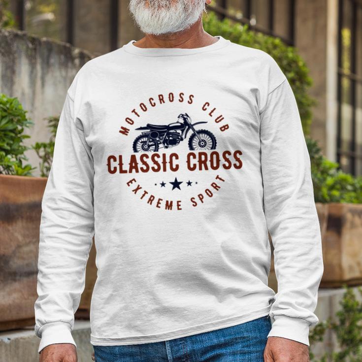 Classic Motor Cross Club Unisex Long Sleeve Gifts for Old Men