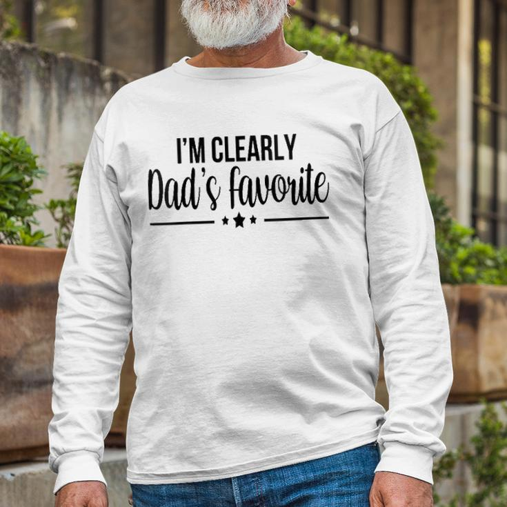 Im Clearly Dads Favorite Son Daughter Cute Long Sleeve T-Shirt T-Shirt Gifts for Old Men