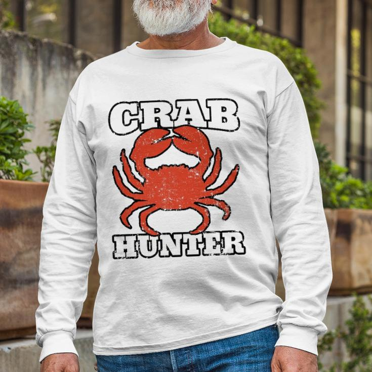 Crab Hunter Seafood Hunting Crabbing Lover Claws Shellfish Long Sleeve T-Shirt T-Shirt Gifts for Old Men