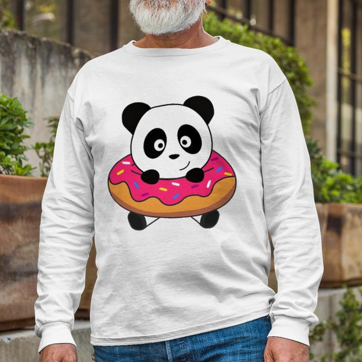 Cute Panda Bear Pandas Donut Sprinkles Long Sleeve T-Shirt T-Shirt Gifts for Old Men