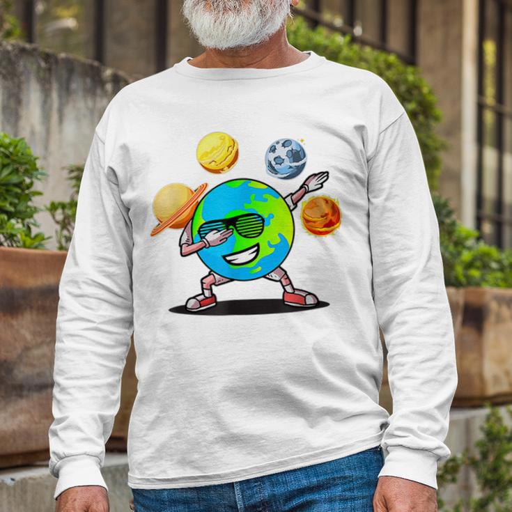 Dabbing Earth Day Unisex Long Sleeve Gifts for Old Men