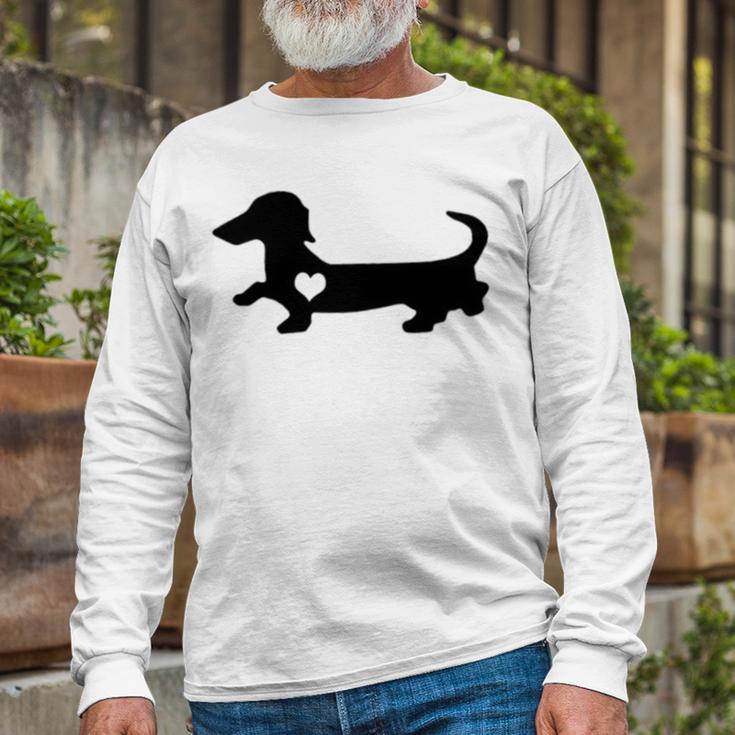 Dachshund Heart Dog Lover Unisex Long Sleeve Gifts for Old Men