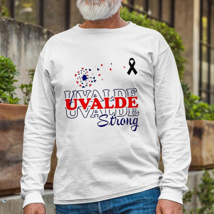 Dandelion Uvalde Strong Texas Strong Pray Protect Not Guns Long Sleeve T-Shirt T-Shirt Gifts for Old Men