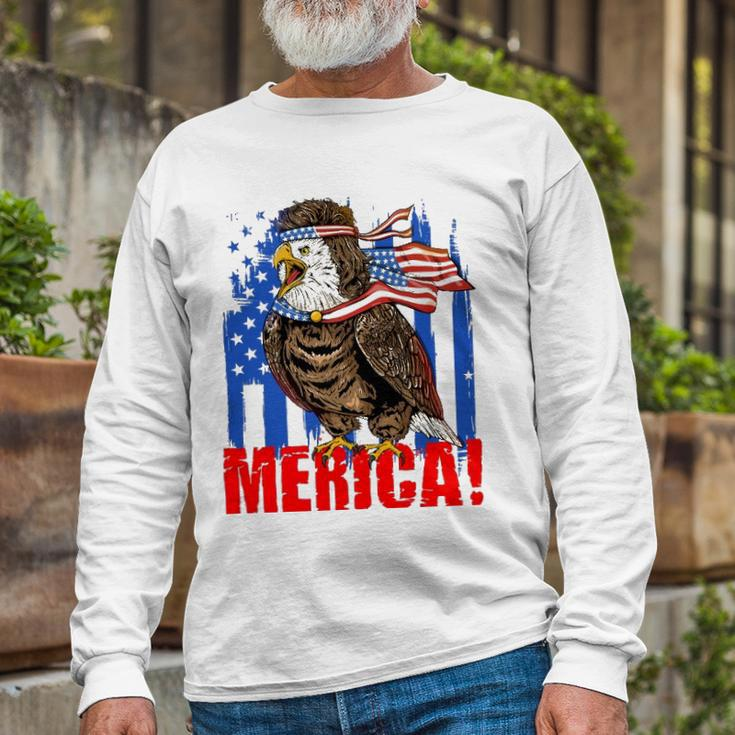Eagle American Flag Usa Flag Mullet Eagle 4Th Of July Merica Long Sleeve T-Shirt T-Shirt Gifts for Old Men