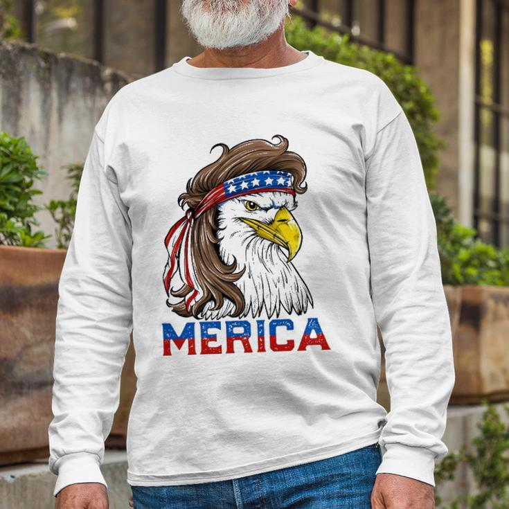 Eagle Mullet 4Th Of July American Flag Merica Usa Essential Long Sleeve T-Shirt T-Shirt Gifts for Old Men