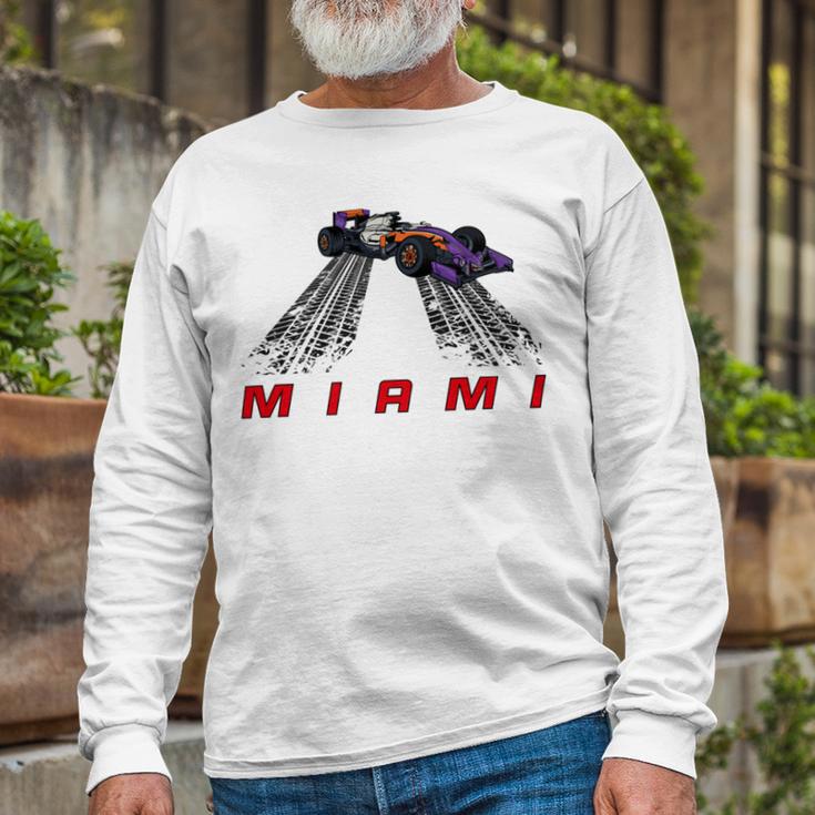 F 1 Miami Gp Aqua Unisex Long Sleeve Gifts for Old Men