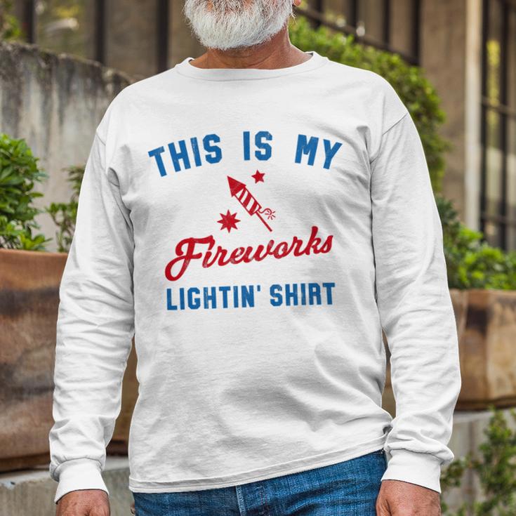 Fourth Of July My Fireworks Vintage 749 Shirt Unisex Long Sleeve Gifts for Old Men