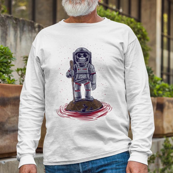 Funny Astronaut Monkey V3 Unisex Long Sleeve Gifts for Old Men