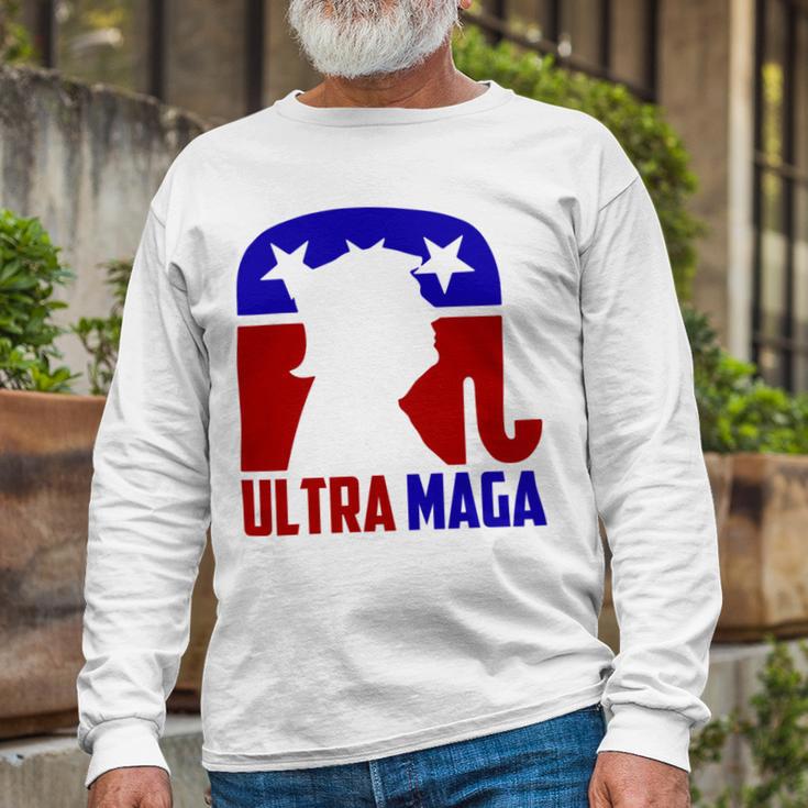 Funny Ultra Maga Gift For Americans Trump Biden Lover Unisex Long Sleeve Gifts for Old Men