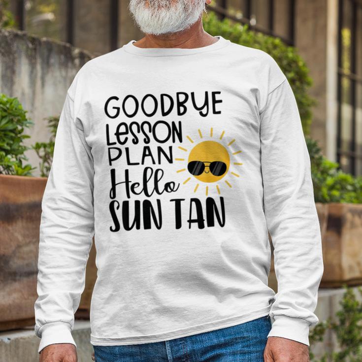 Good Bye School Hello Summer Unisex Long Sleeve Gifts for Old Men