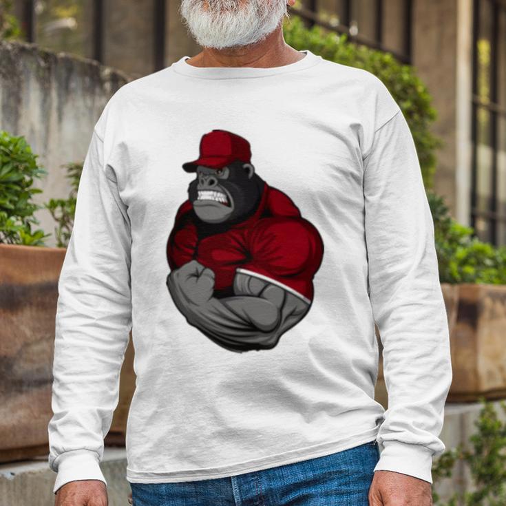 Gorilla Muscle Unisex Long Sleeve Gifts for Old Men