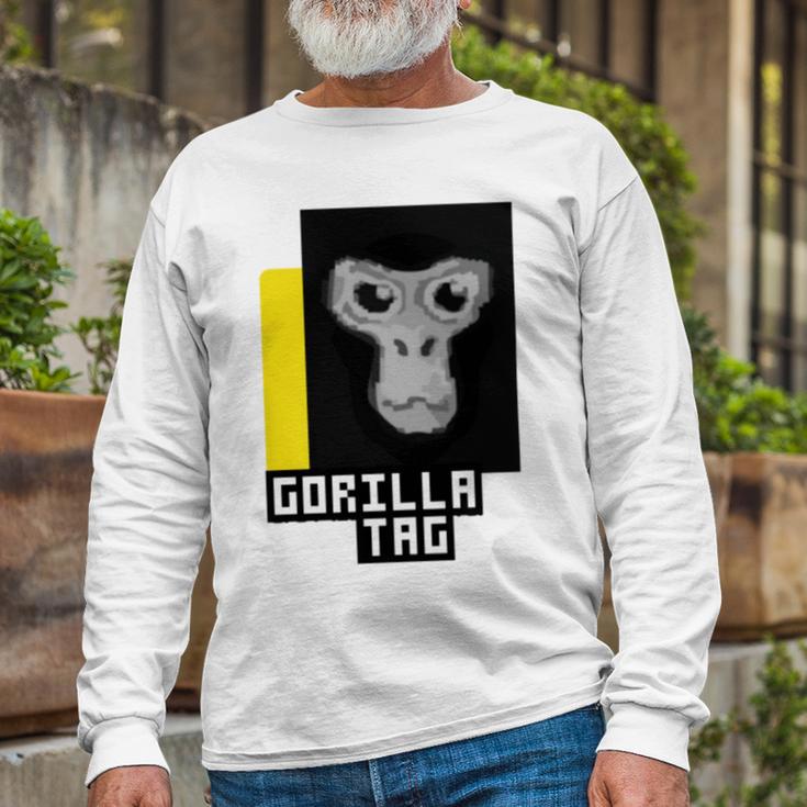 Gorilla Tag Pfp Maker Gorilla Tag Yellow Unisex Long Sleeve Gifts for Old Men