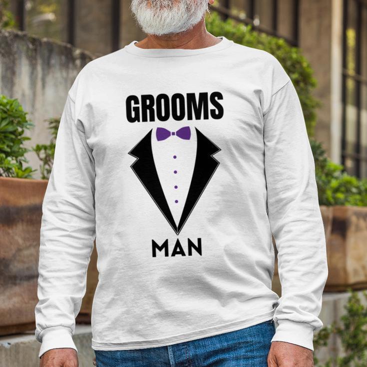 Groomsman Grooms Squad Stag Party Friends Themed Unisex Long Sleeve Gifts for Old Men