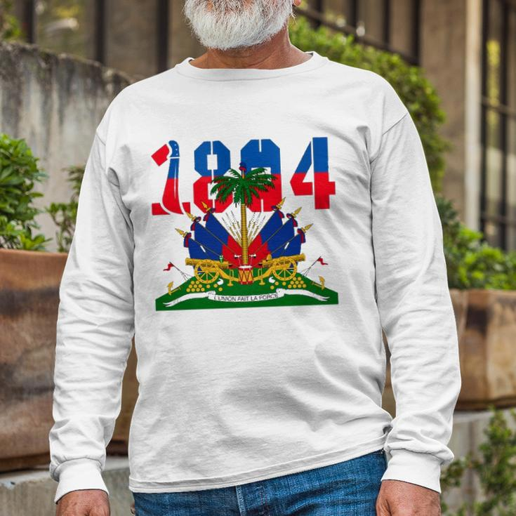 Haitian Revolution 1804 Flag Day Zip Long Sleeve T-Shirt T-Shirt Gifts for Old Men