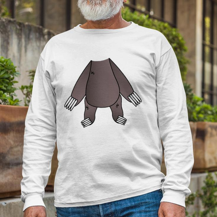 Halloween Sloth Head Cute Lazy Animal Fans Long Sleeve T-Shirt T-Shirt Gifts for Old Men