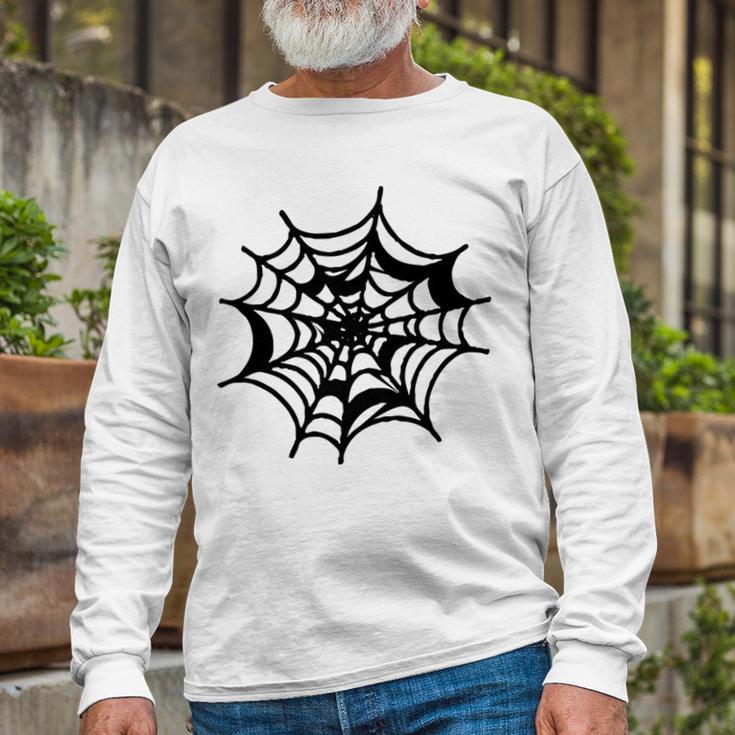 Halloween Spider Web Pattern Unisex Long Sleeve Gifts for Old Men