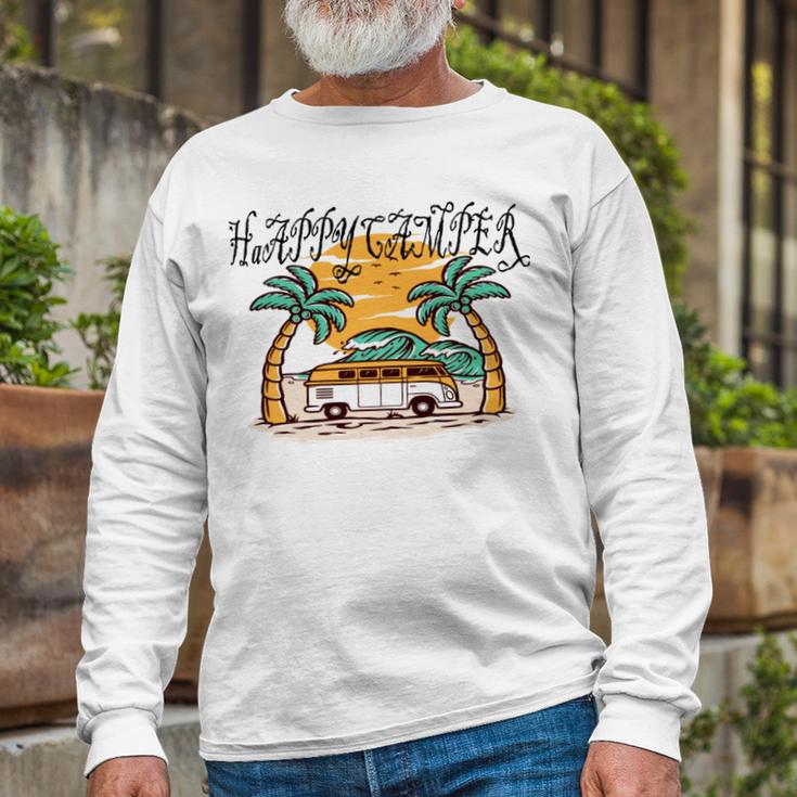 Happy Camper V2 Unisex Long Sleeve Gifts for Old Men