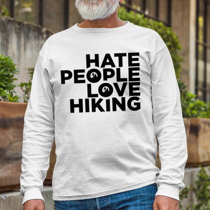 Hate People Love Hiking V2 Unisex Long Sleeve Gifts for Old Men