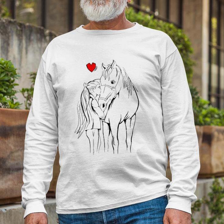 Horse Girl Horseback Riding Long Sleeve T-Shirt T-Shirt Gifts for Old Men