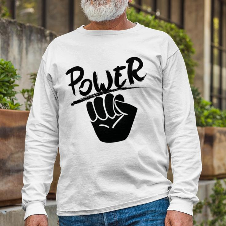 Juneteenth Black Power Long Sleeve T-Shirt Gifts for Old Men