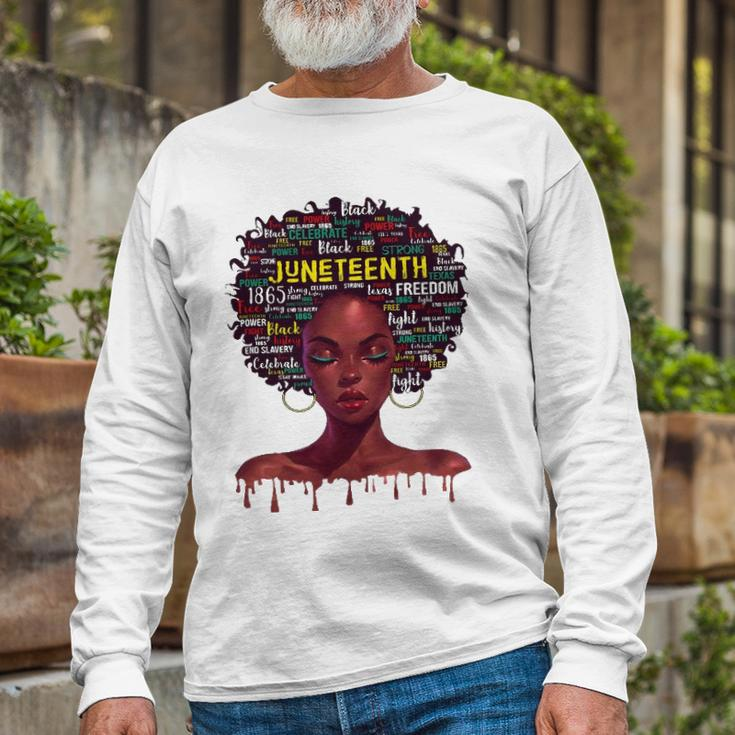 Juneteenth S For Afro Beautiful Black Pride 2022 African American Long Sleeve T-Shirt T-Shirt Gifts for Old Men