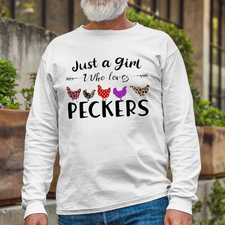 Just A Girl Who Loves Peckers 863 Shirt Unisex Long Sleeve Gifts for Old Men