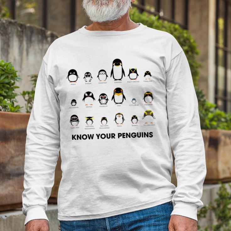 Know Your Penguins Unisex Long Sleeve Gifts for Old Men