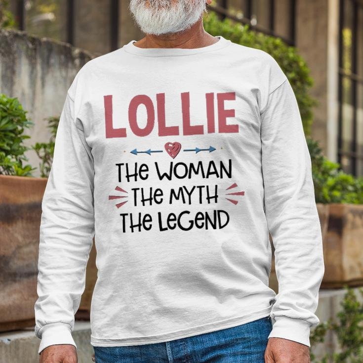 Lollie Grandma Lollie The Woman The Myth The Legend Long Sleeve T-Shirt Gifts for Old Men