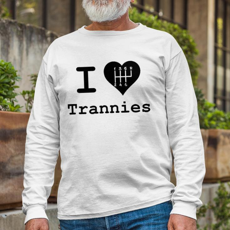 I Love Trannies Heart Car Lovers Long Sleeve T-Shirt T-Shirt Gifts for Old Men