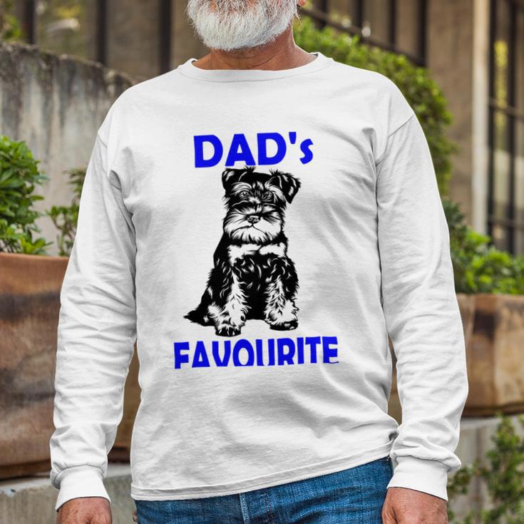 Miniature Schnauzer At Home Dads Favourite Multi Tasking Dog Unisex Long Sleeve Gifts for Old Men