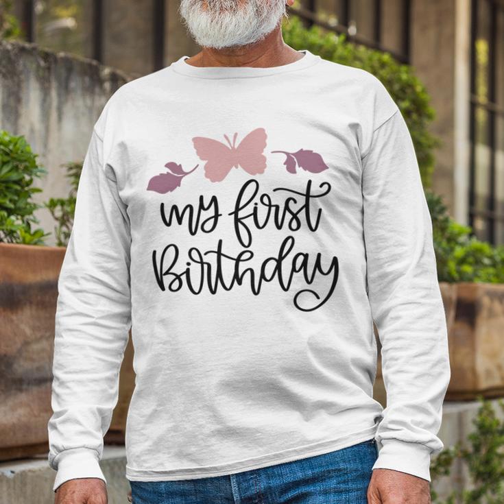 My First Birthday Unisex Long Sleeve Gifts for Old Men