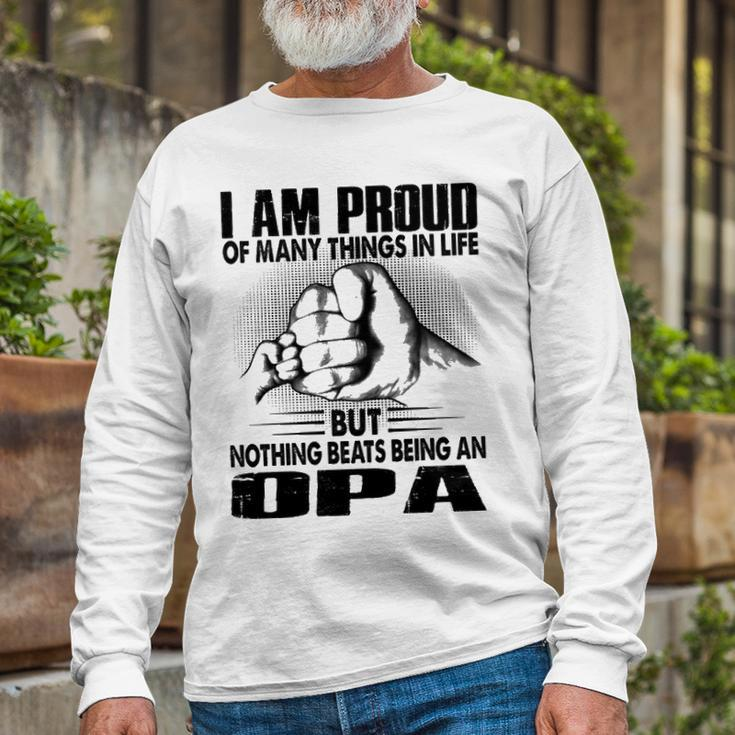 Opa Grandpa Nothing Beats Being An Opa Long Sleeve T-Shirt Gifts for Old Men