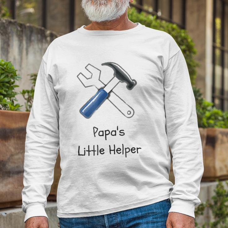Papas Little Helper Handy Tools Long Sleeve T-Shirt T-Shirt Gifts for Old Men