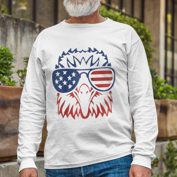 Patriotic Eagle 4Th Of July Usa American Flagraglan Baseball Long Sleeve T-Shirt T-Shirt Gifts for Old Men