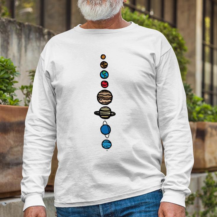 Planets Colour Unisex Long Sleeve Gifts for Old Men