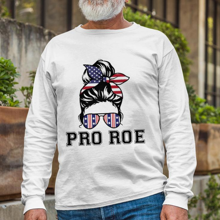 Pro 1973 Roe Cute Messy Bun Mind Your Own Uterus Long Sleeve T-Shirt T-Shirt Gifts for Old Men