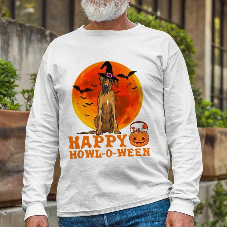 Rhodesian Ridgeback Dog Halloween Happy Howl-O-Ween Long Sleeve T-Shirt T-Shirt Gifts for Old Men