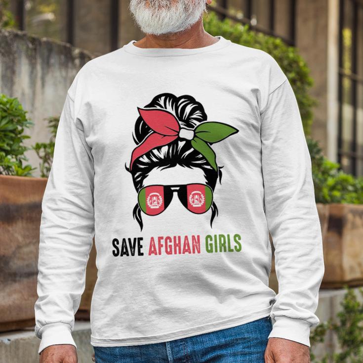 Save Afghan Girls Unisex Long Sleeve Gifts for Old Men