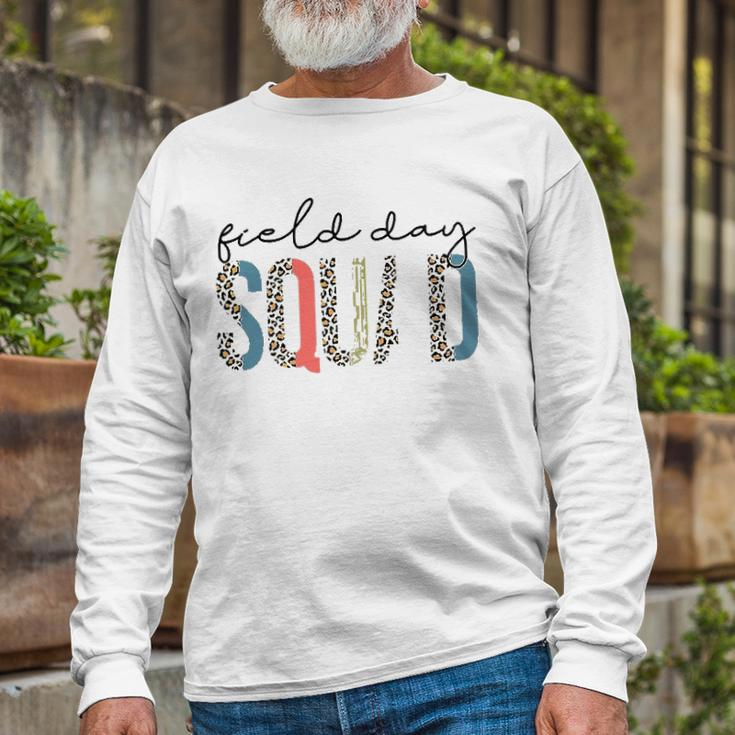 Squad Teacher Student First Last Day Of School Field Leopard Long Sleeve T-Shirt T-Shirt Gifts for Old Men