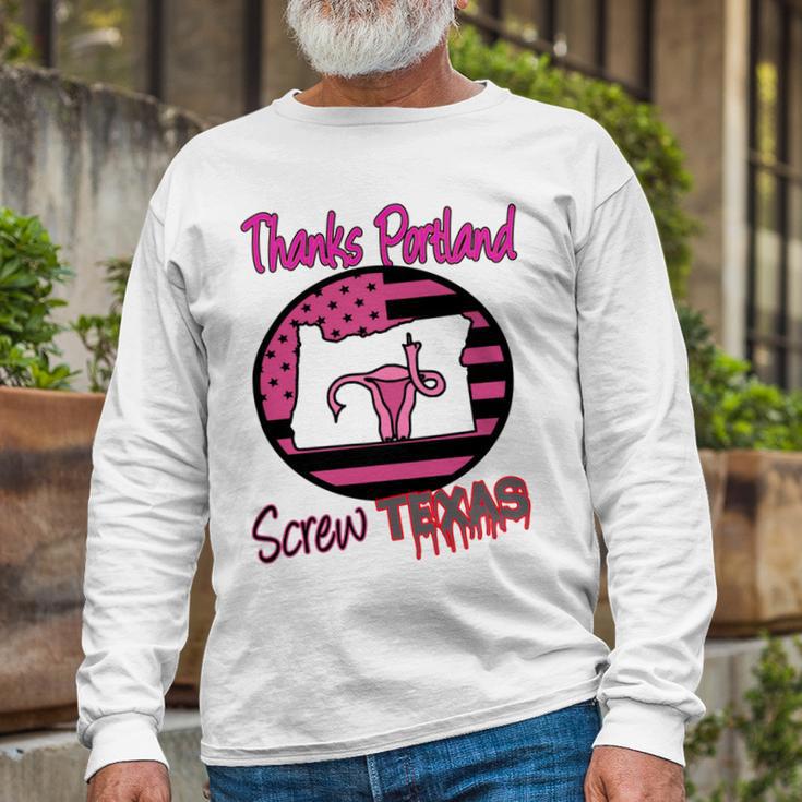 Thanks Portland Screw Texas Mind Your Own Uterus Unisex Long Sleeve Gifts for Old Men