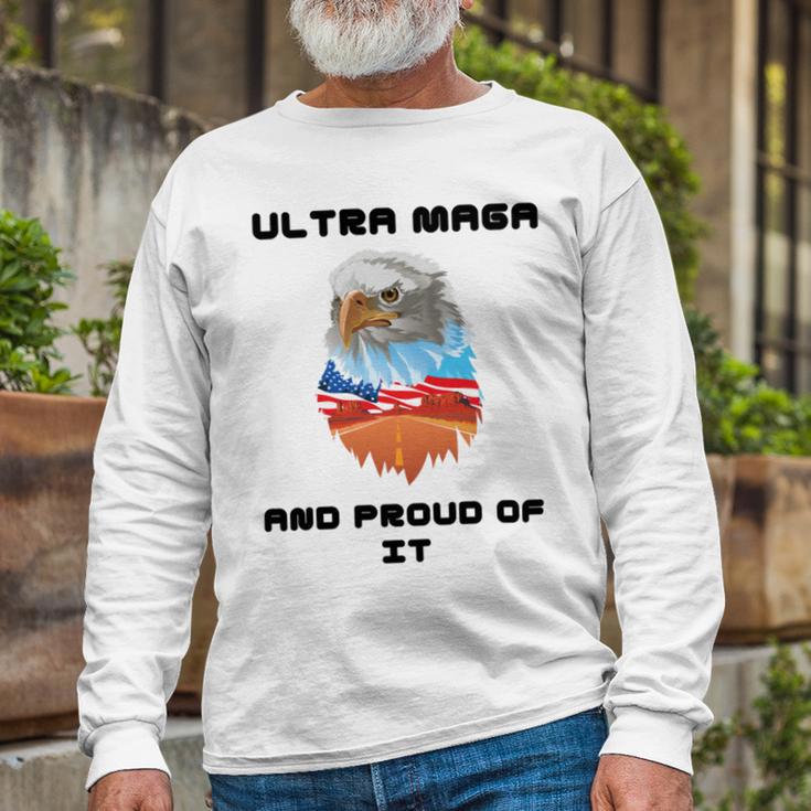 Ultra Mega And Proud Of It Pro Trump Patriotic Republican Unisex Long Sleeve Gifts for Old Men