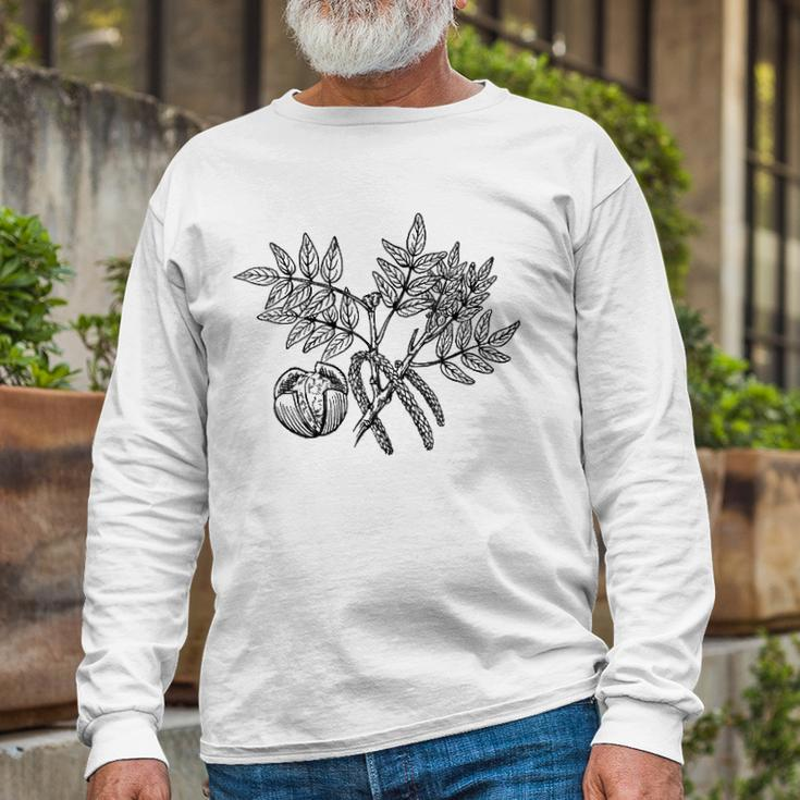 Walnut Nut Walnut Tree Leaves Botanist Long Sleeve T-Shirt T-Shirt Gifts for Old Men