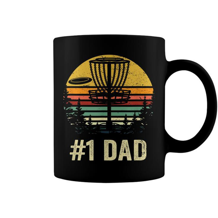 1 Dad Disc Golf Gift Number One Father Frisbee Golfing Disk  Coffee Mug
