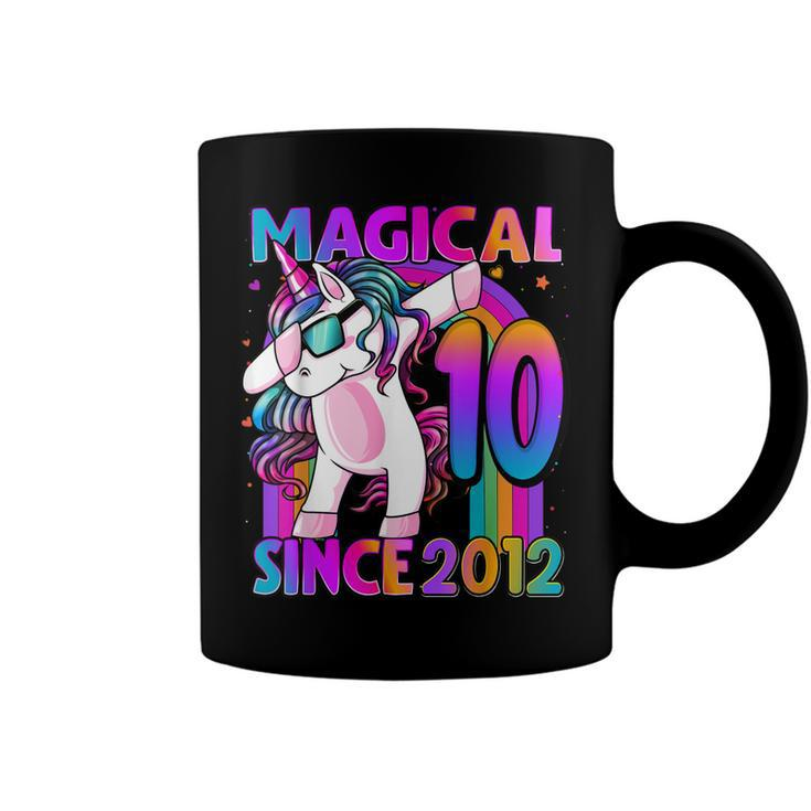 10 Year Old Unicorn Dabbing 10Th Birthday Girl Unicorn Party V2 Coffee Mug