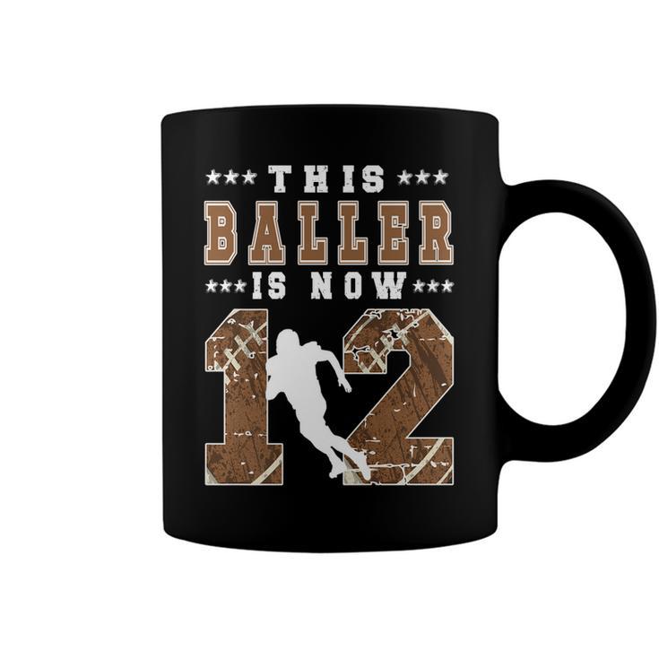 12Th Birthday Football Boy Twelve Year Old Football Player   Coffee Mug