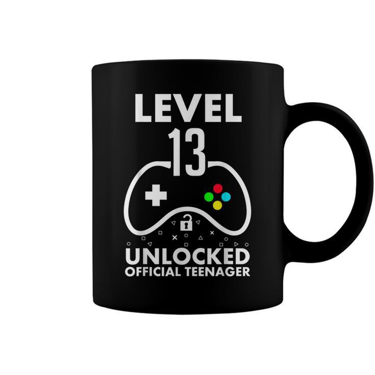 13Th Birthday  Level 13 Unlocked Video Gamer Birthday  Coffee Mug