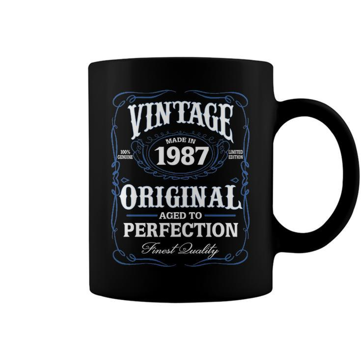 1987 Birthday   1987 Vintage Aged To Perfection Coffee Mug