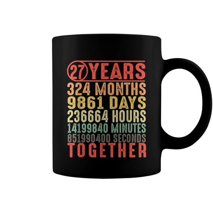 27 Year Wedding Anniversary Gifts For Her Him Couple  V2 Coffee Mug