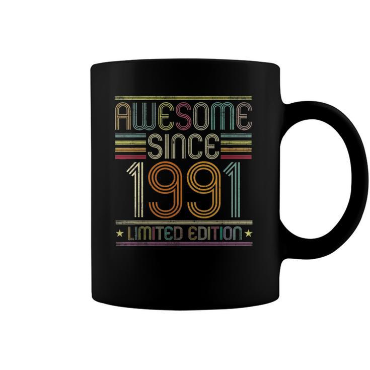 31St Birthday Vintage Tee 31 Years Old Awesome Since 1991 Birthday Party Coffee Mug