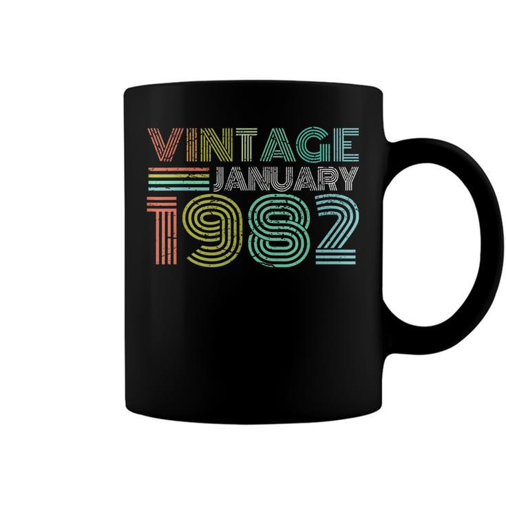 40Th Birthday Vintage January 1982 Forty Years Old  Coffee Mug